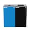 Alpine Industries 58-Gallon 2-Stream Black Steel-Blue Recycling Bin Station ALP4450-BLK-KIT3 - alternate 1